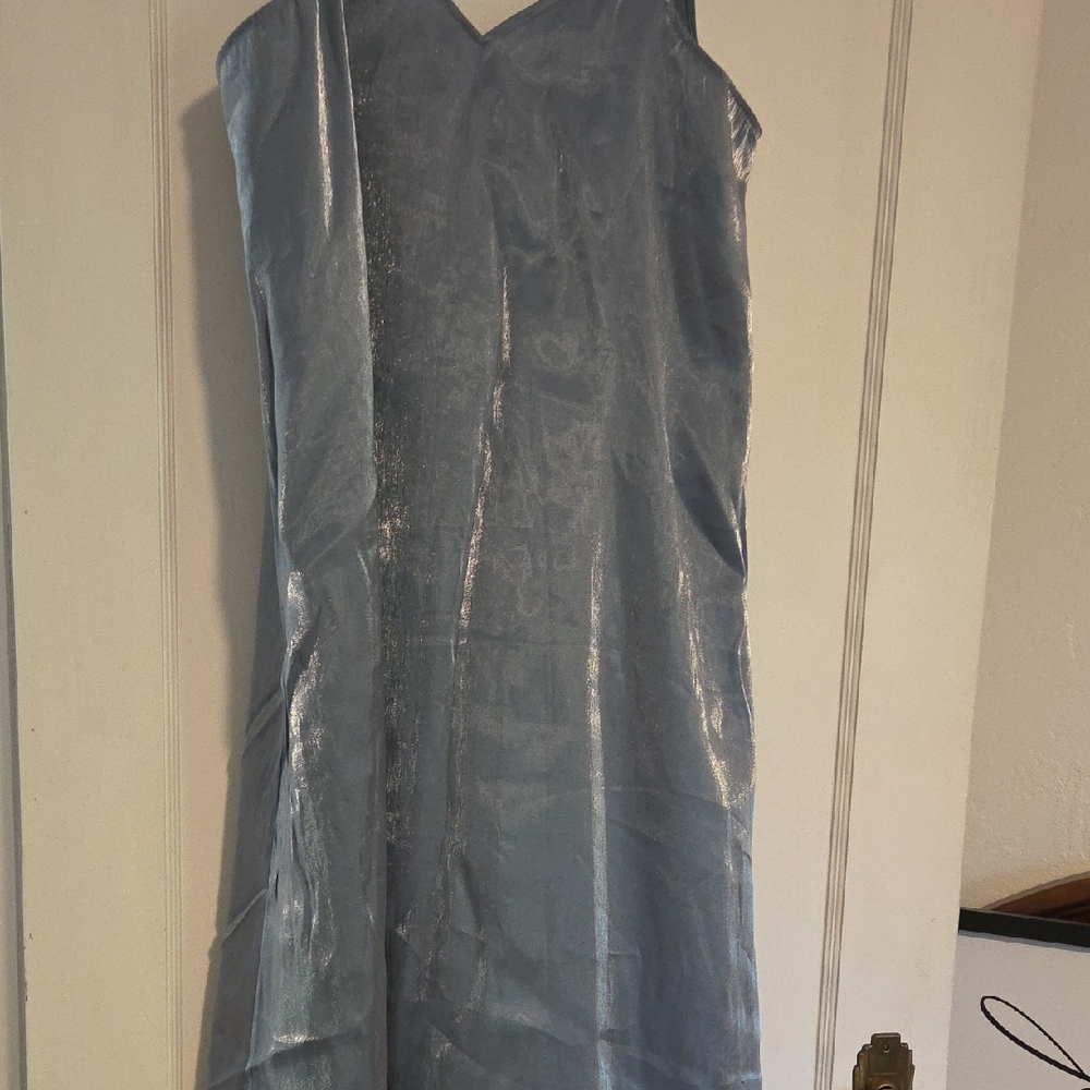 MSK Shimmering Blue Midi Dress